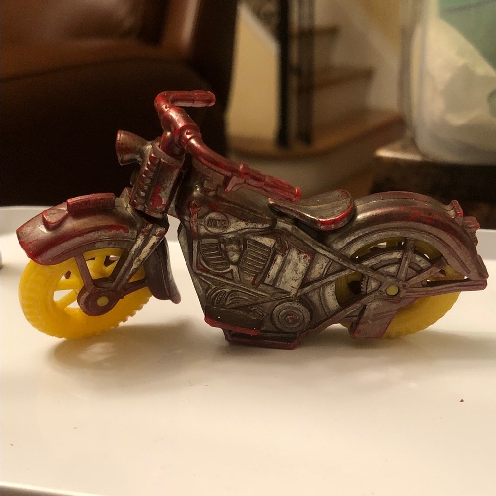 Acme Toy Motorcycle brown and yellow harley davidson